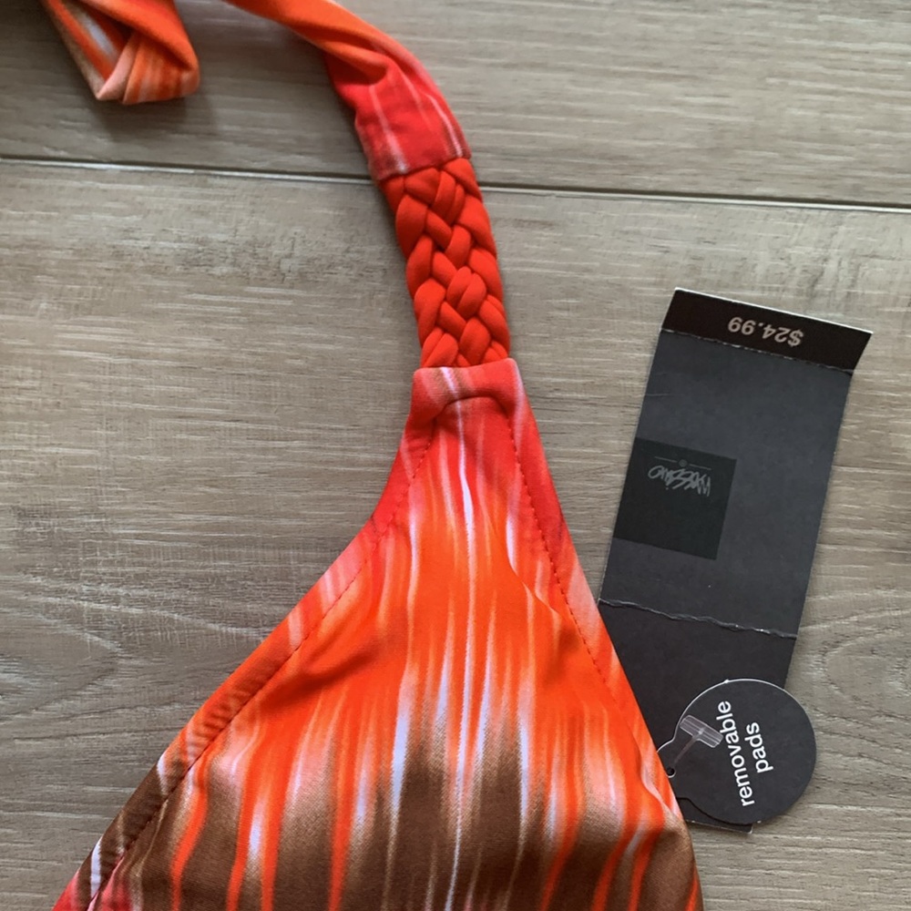 NWT Target Mossimo Orange and Brown Bikini Bottoms S Top & M Bottom - Picture 13 of 14
